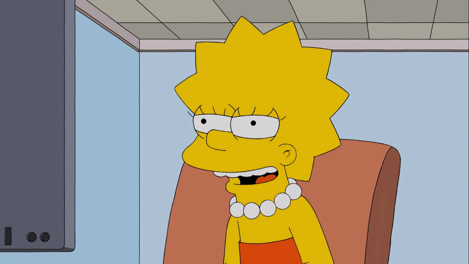 Lisa, feliz