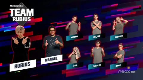 Team Rubius de la primera semana Top Gamers Academy