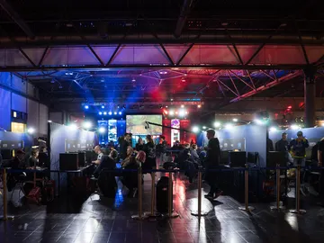 Gamers en un evento Gamers en un evento