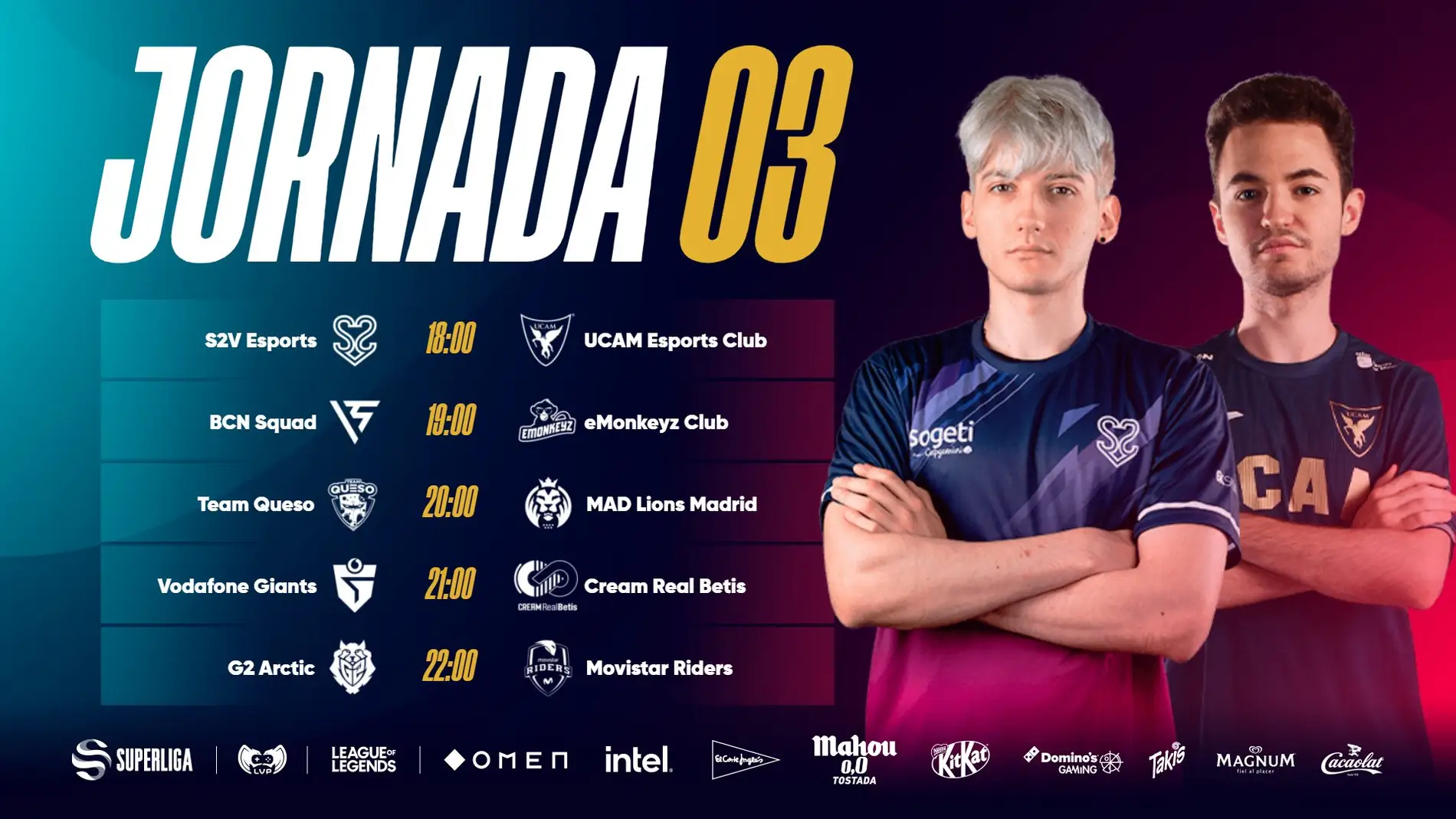 CREAM Real Betis, Movistar Riders y Vodafone Giants al asalto del podio de la Superliga