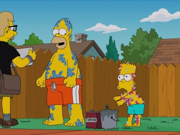 Homer y Bart hacen el baile de Floss