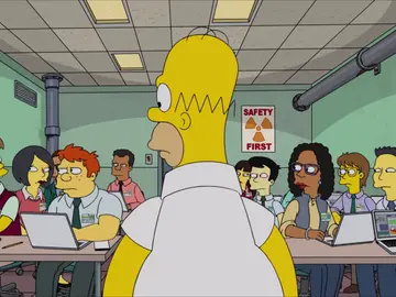 Homer es ridiculizado por los becarios de la central nuclear Homer es ridiculizado por los becarios de la central nuclear