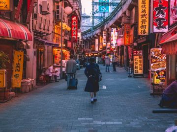 Calle comercial japonesa