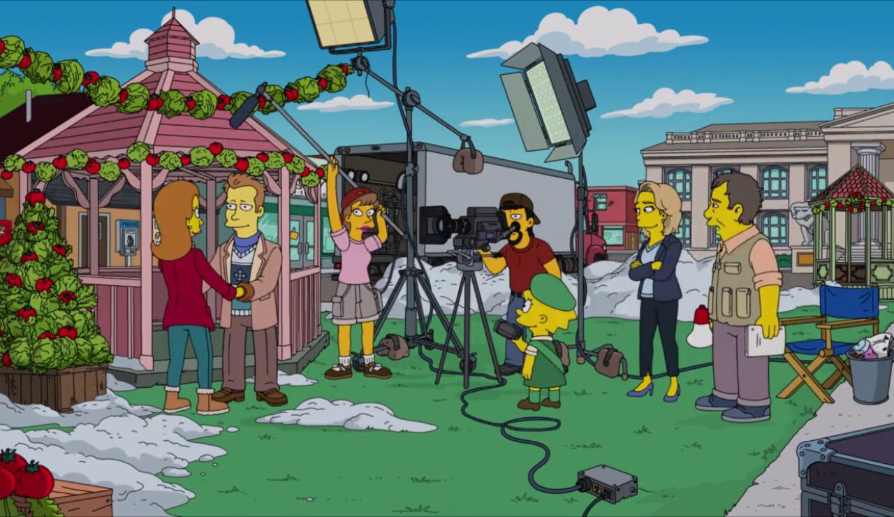 Springfield se convierte en el escenario de una película navideña