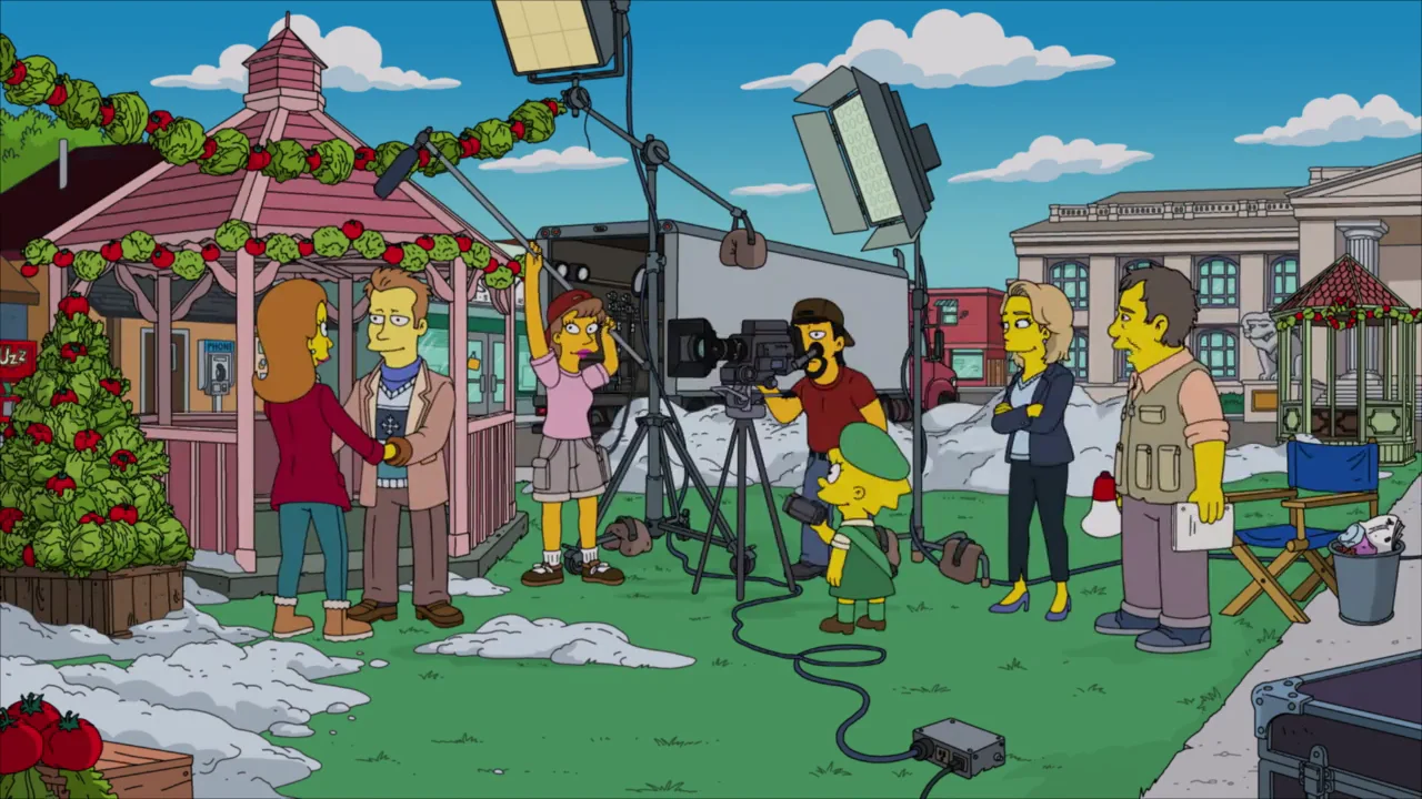 Springfield se convierte en el escenario de una película navideña Springfield se convierte en el escenario de una película navideña