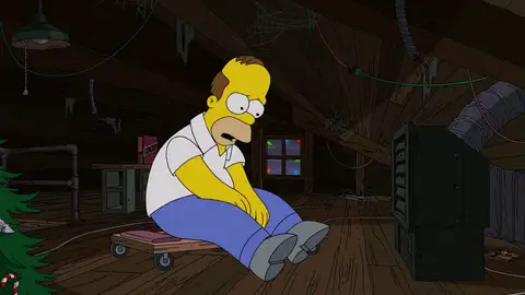 Un milagro de Navidad para Homer Navidad en casa de los Simpsons