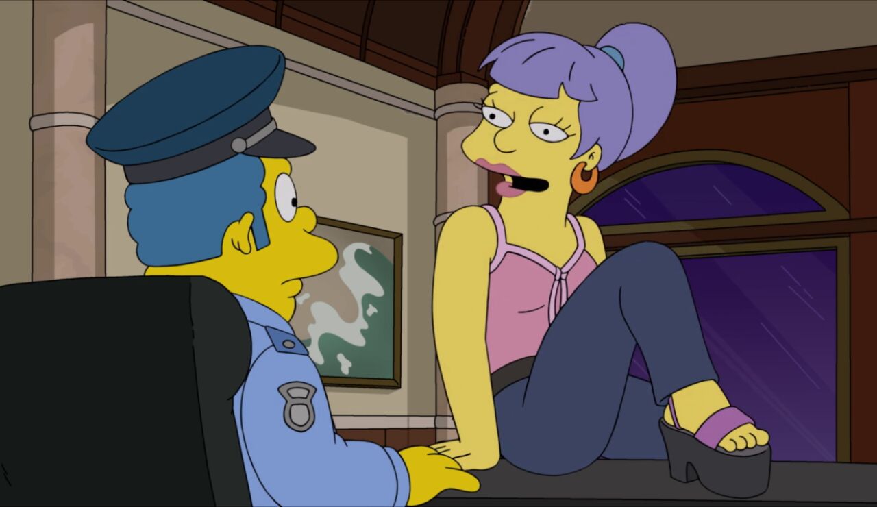 Marge descubre el pasado delictivo de Sarah Wiggum