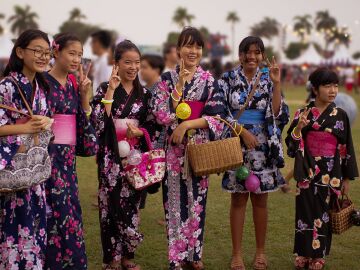 Chicas japonesas en Yukata