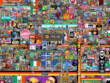 Un pixel cada cinco minutos: El mural de Reddit se convierte en la "Tercera Guerra Mundial" de internet