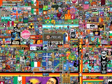 Un pixel cada cinco minutos: El mural de Reddit se convierte en la "Tercera Guerra Mundial" de internet Un pixel cada cinco minutos: El mural de Reddit se convierte en la "Tercera Guerra Mundial" de internet