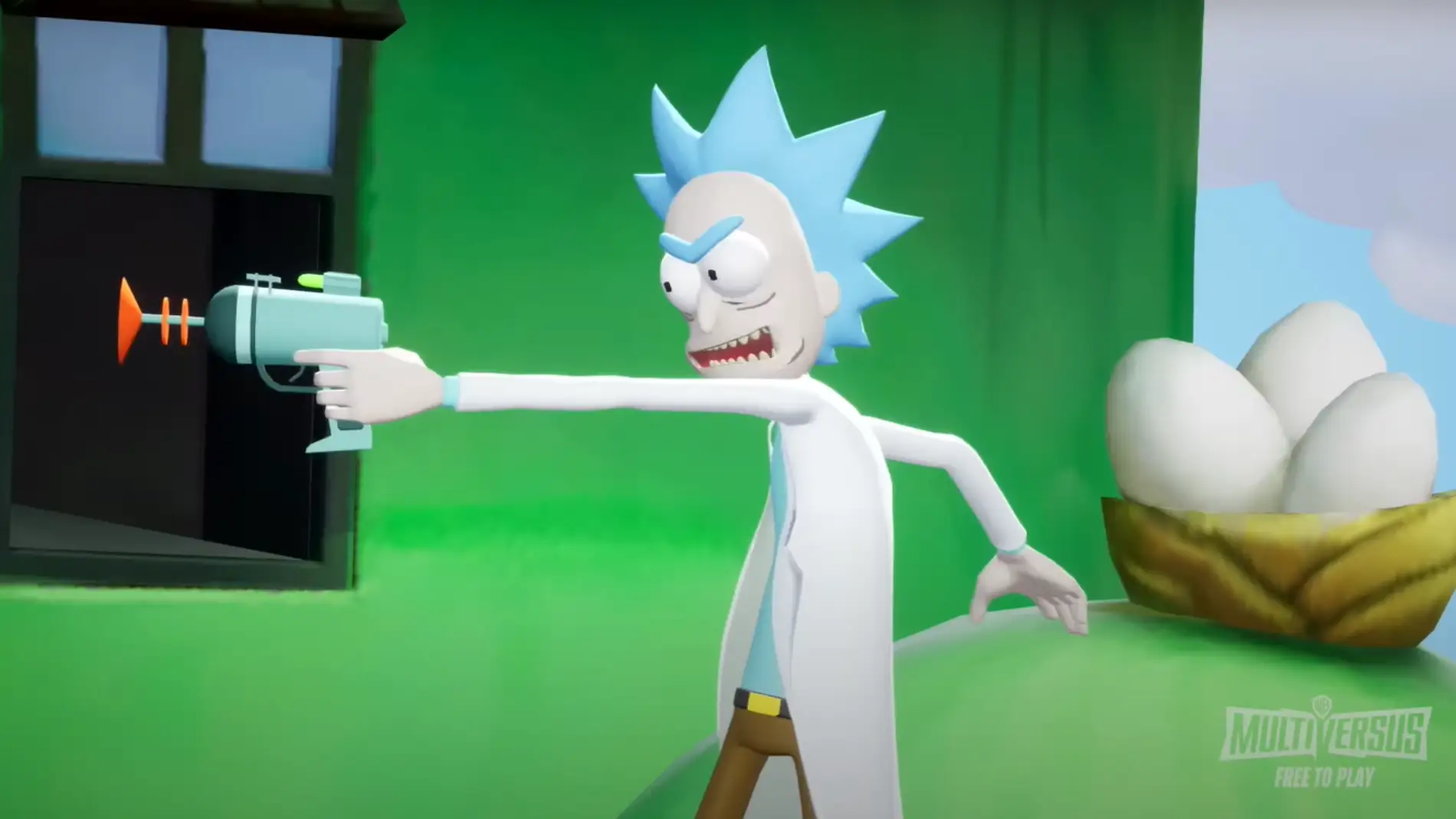 Rick de 'Rick y Morty' ya está disponible en 'Multiversus', estrenando un tráiler de lo más loco