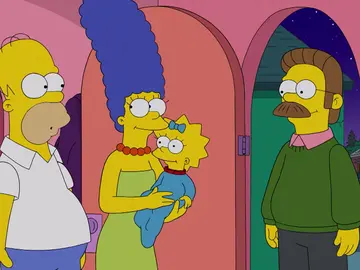Marge se agobia al descubrir las posibles consecuencias para Maggie al no estar bautizada Marge se agobia al descubrir las posibles consecuencias para Maggie al no estar bautizada