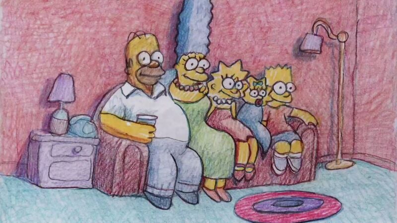 Springfield como nunca antes: Los Simpson cobran vida en un arcoíris de lápices de colores