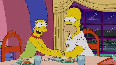 Homer y Marge Los Simpson