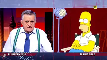 El Gran Wyoming le pregunta a Homer si se acaban Los Simpson y se sale por la tangente: "Voy a quedarme en casa comiendo pezuñas fritas" El Gran Wyoming le pregunta a Homer si se acaban Los Simpson y se sale por la tangente: "Voy a quedarme en casa comiendo pezuñas fritas"