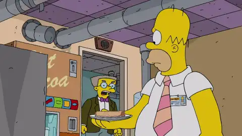 Los Simpson - Homer está a punto de perder una oportunidad de trabajo por comerse un taquito Los Simpson - Homer está a punto de perder una oportunidad de trabajo por comerse un taquito