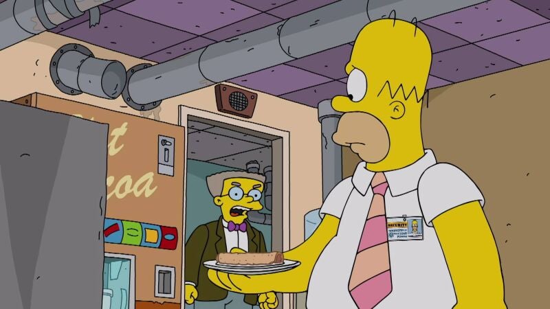 Homer está a punto de perder una oportunidad de trabajo por comerse un taquito