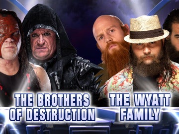 La familia Wyatt se enfrenta a  Undertaker y Kane
