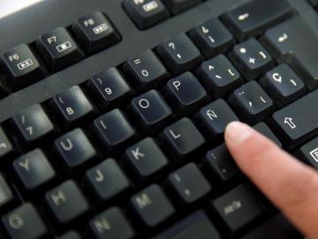 Vista del teclado de un ordenador.