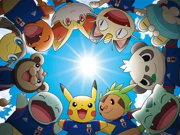 Imagen promocional de Pokémon con la selección japonesa Imagen promocional de Pokémon con la selección japonesa