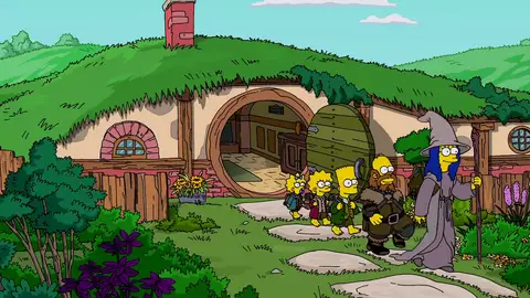 Los Simpson hacen su versión de Hobbit Los Simpson hacen su versión de Hobbit