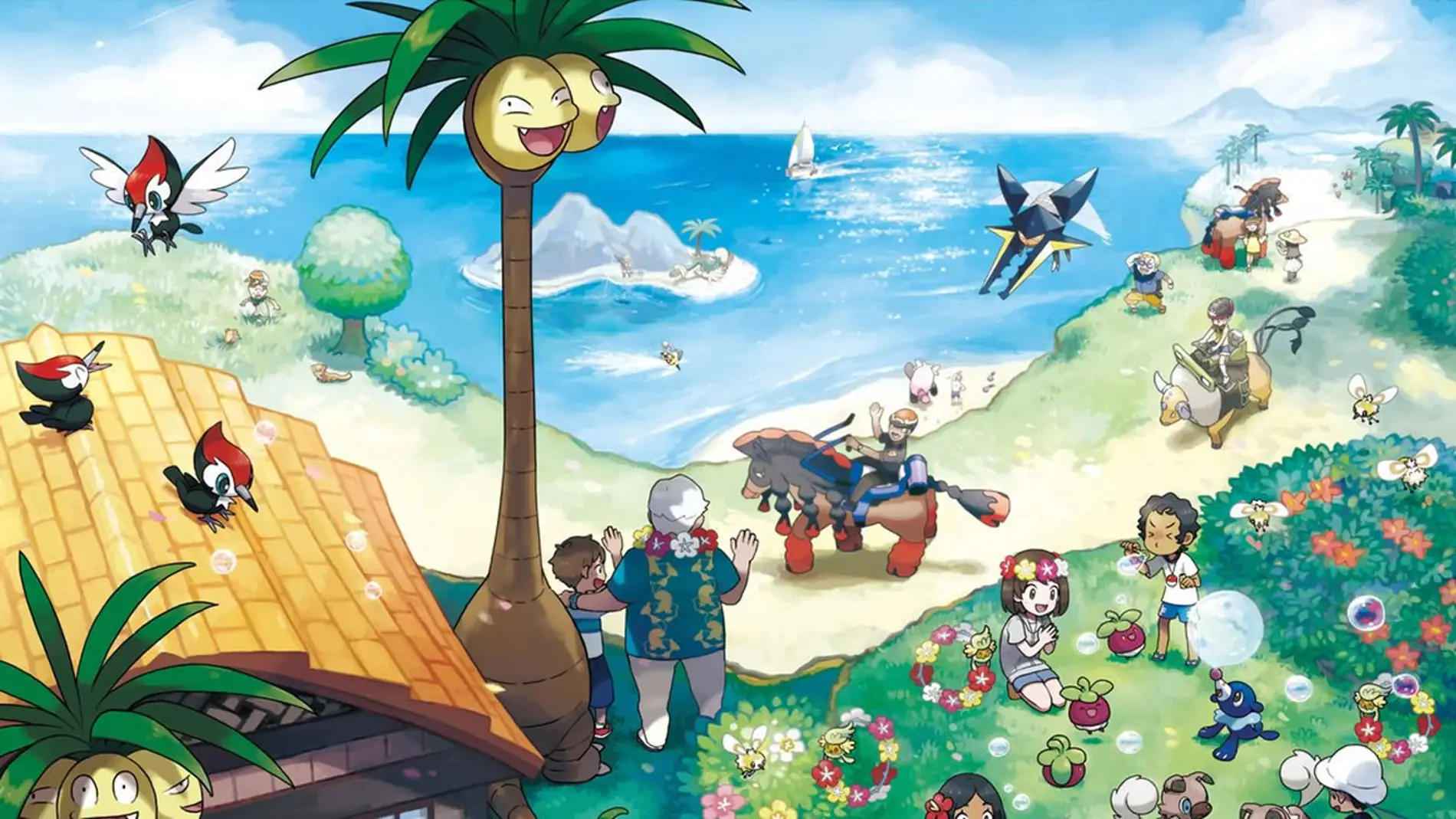 Artwork oficial de Pokémon Sol y Luna
