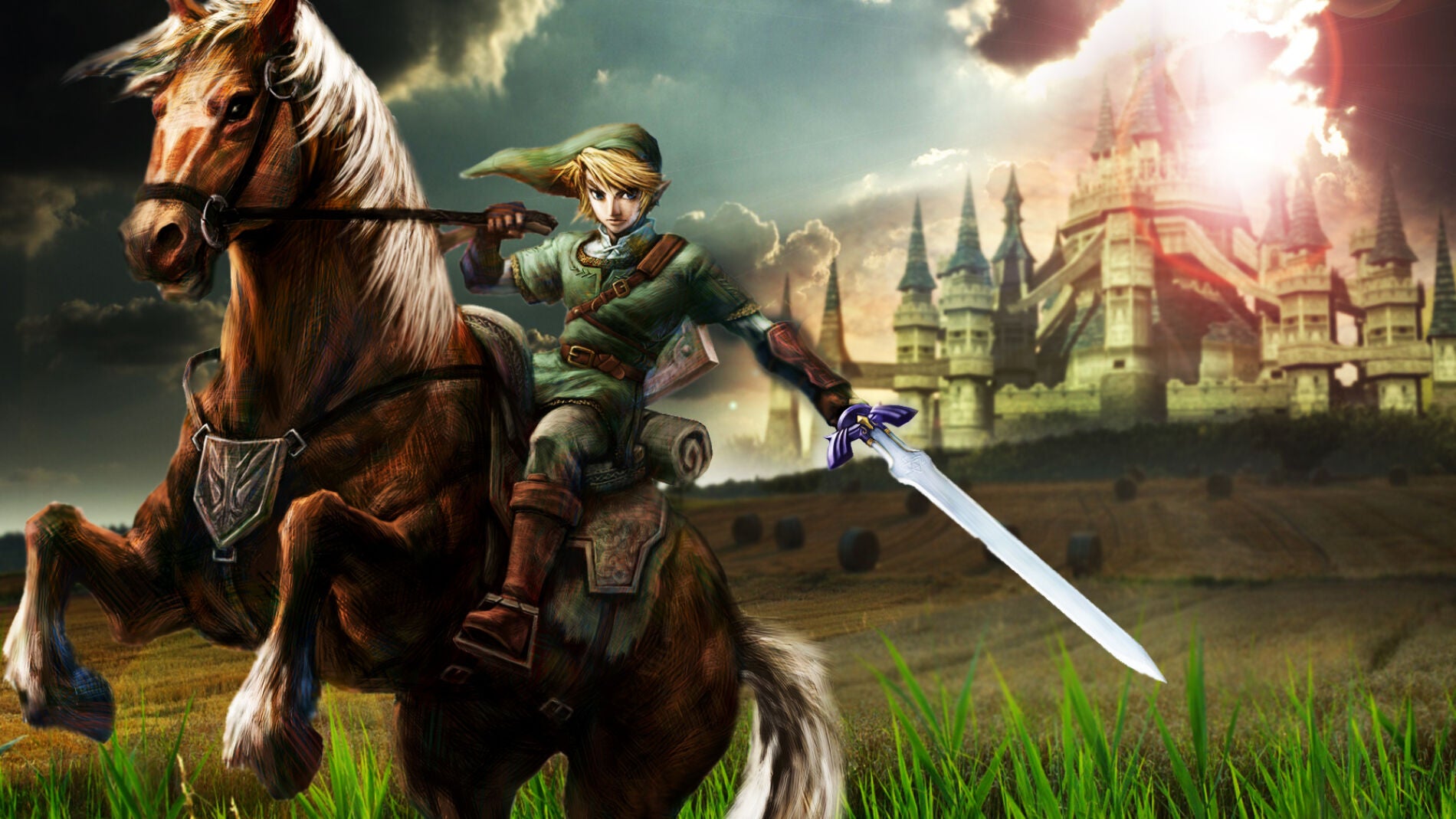 Link subido a lomos de Epona
