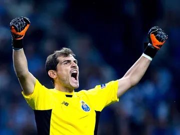 Iker Casillas, eufórico con el Oporto. Iker Casillas, eufórico con el Oporto.