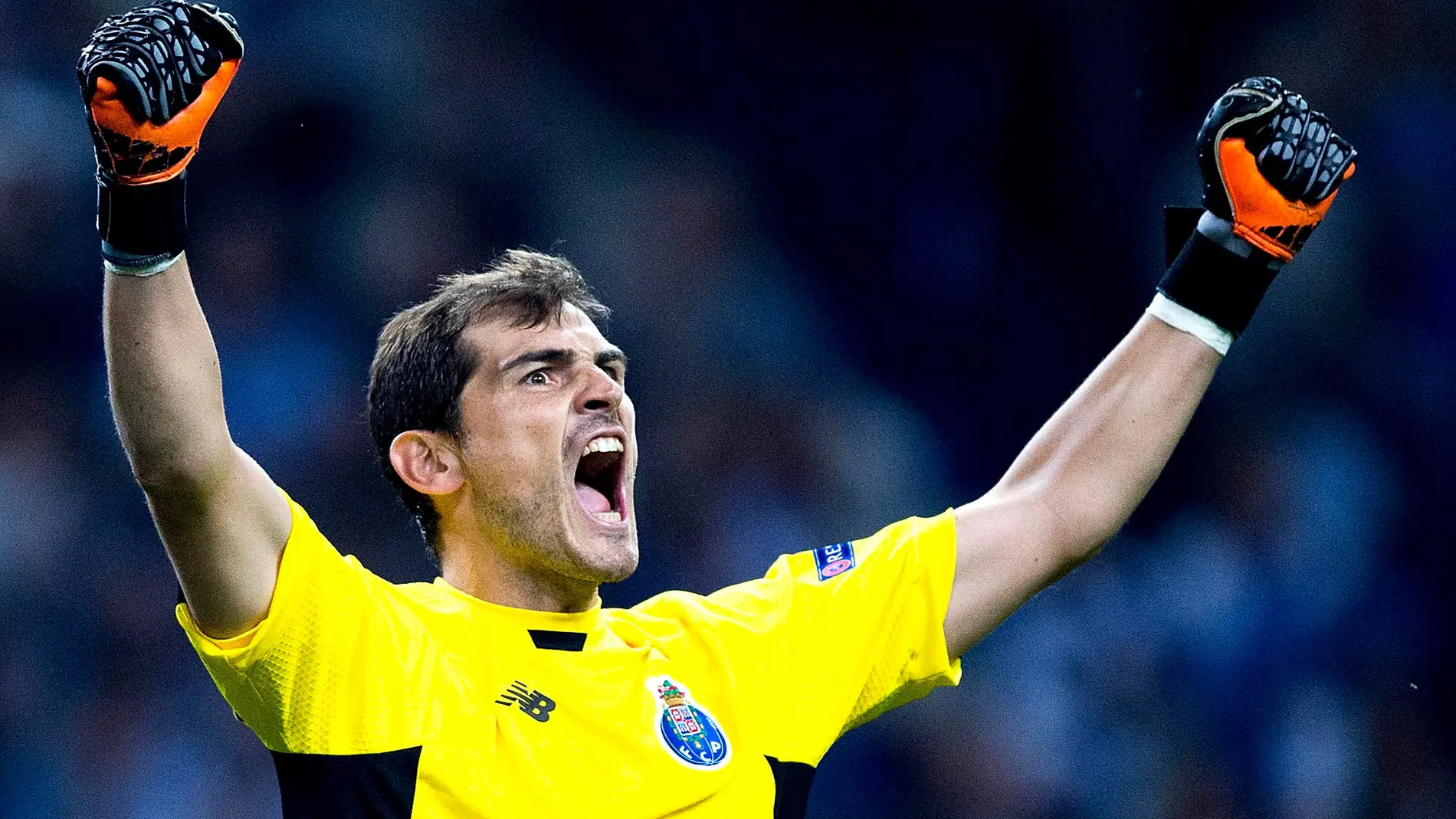 Iker Casillas, eufórico con el Oporto.