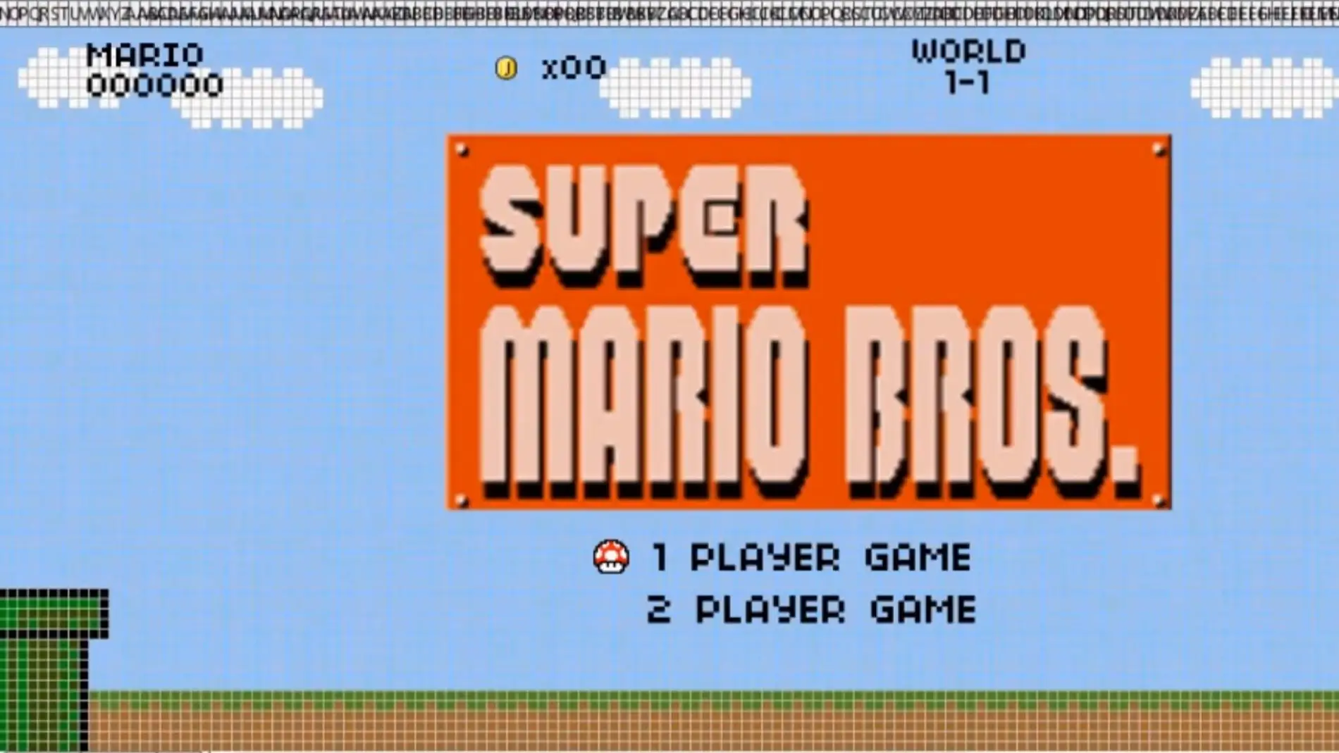 Super Mario Bros. en una hoja de cálculo