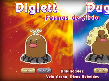 Diglett y Dugtrio de Alola Diglett y Dugtrio de Alola