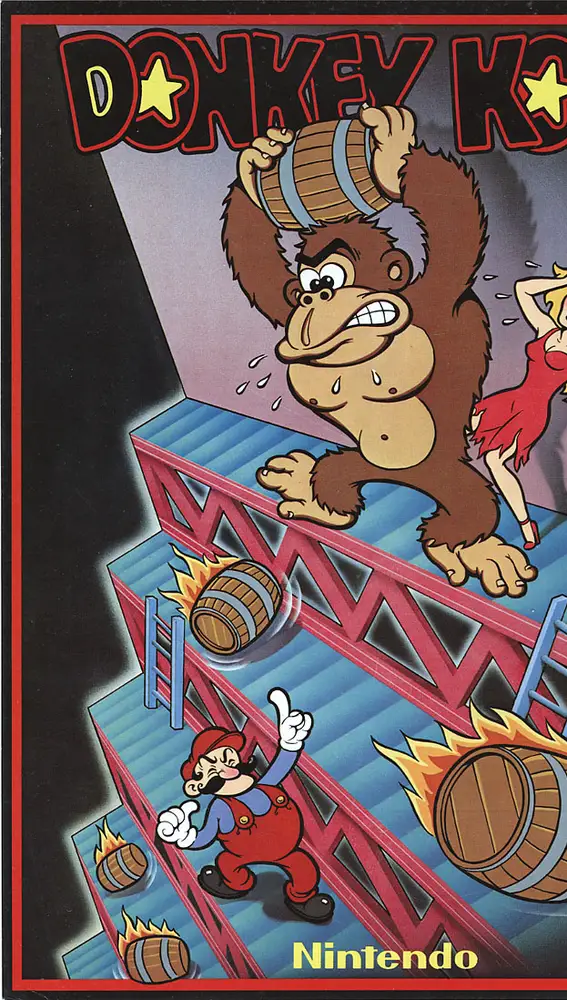 Super Mario en su primer juego, Donkey Kong