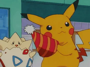 Pikachu con su gorro festivo Pikachu con su gorro festivo