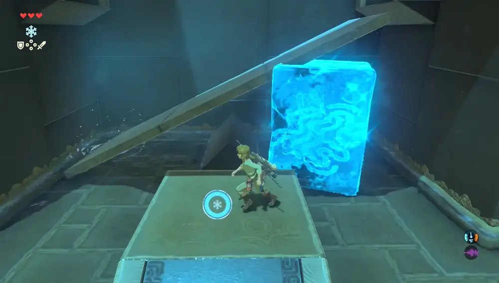 Módulo gélido en el Satuario Suokeh de The Legend of Zelda: Breath of the Wild
