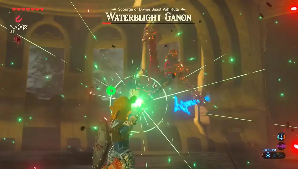 Lucha contra la Ira del Agua de Ganon en The Legend of Zelda: Breath of the Wild