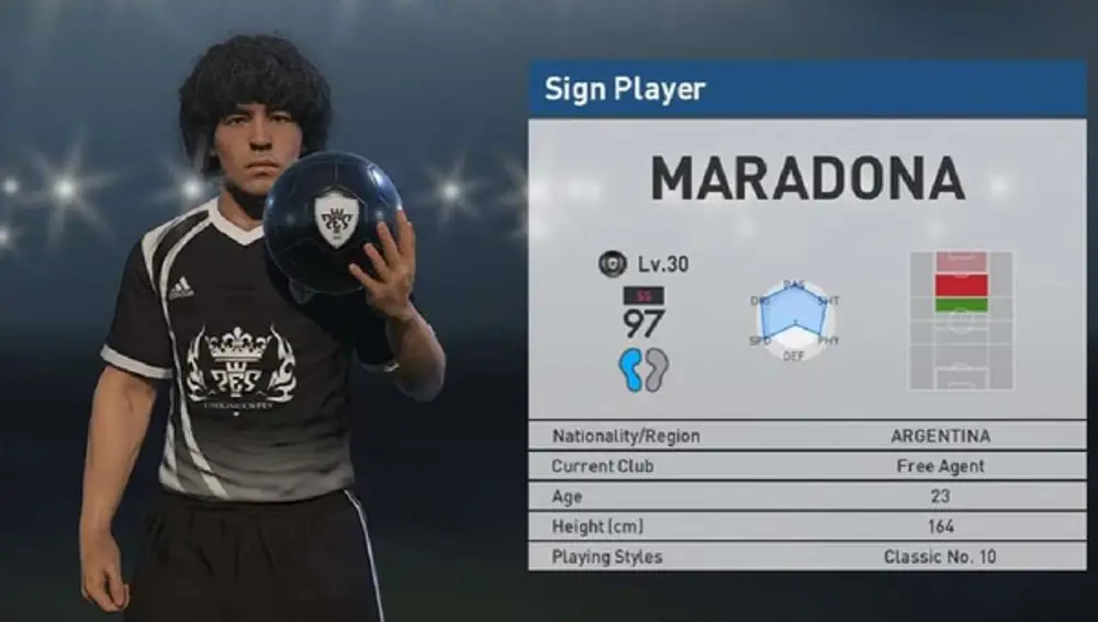 Maradona en PES 2017