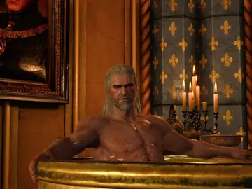 Geralt en el baño Geralt en el baño