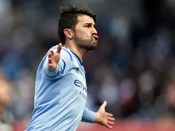 David Villa celebra un gol David Villa celebra un gol