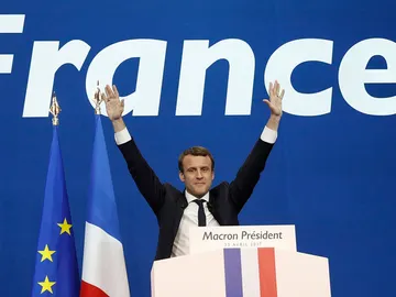 Emmanuel Macron, tras la primera ronda de las presidenciales Emmanuel Macron, tras la primera ronda de las presidenciales
