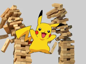 Pikachu y Jenga Pikachu y Jenga