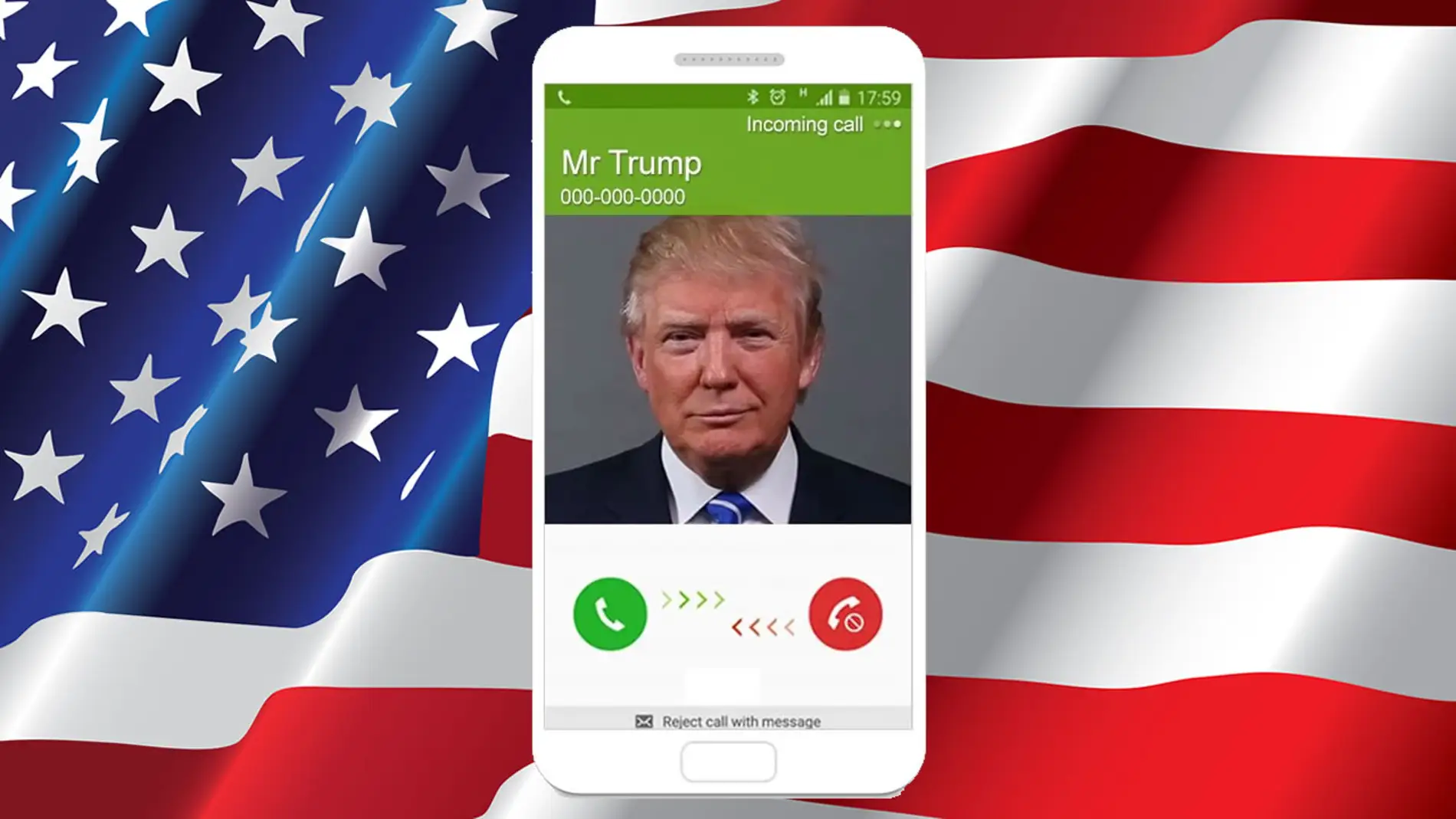 Llamada falsa de Donald Trump en Fake Call