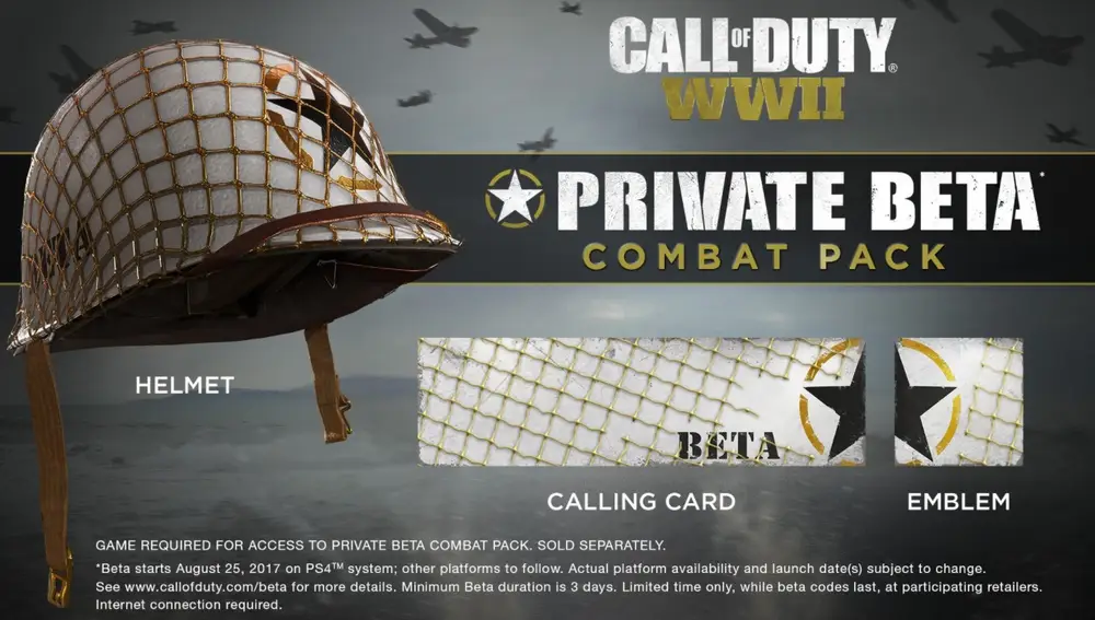 Premios beta Call of Duty: WW2