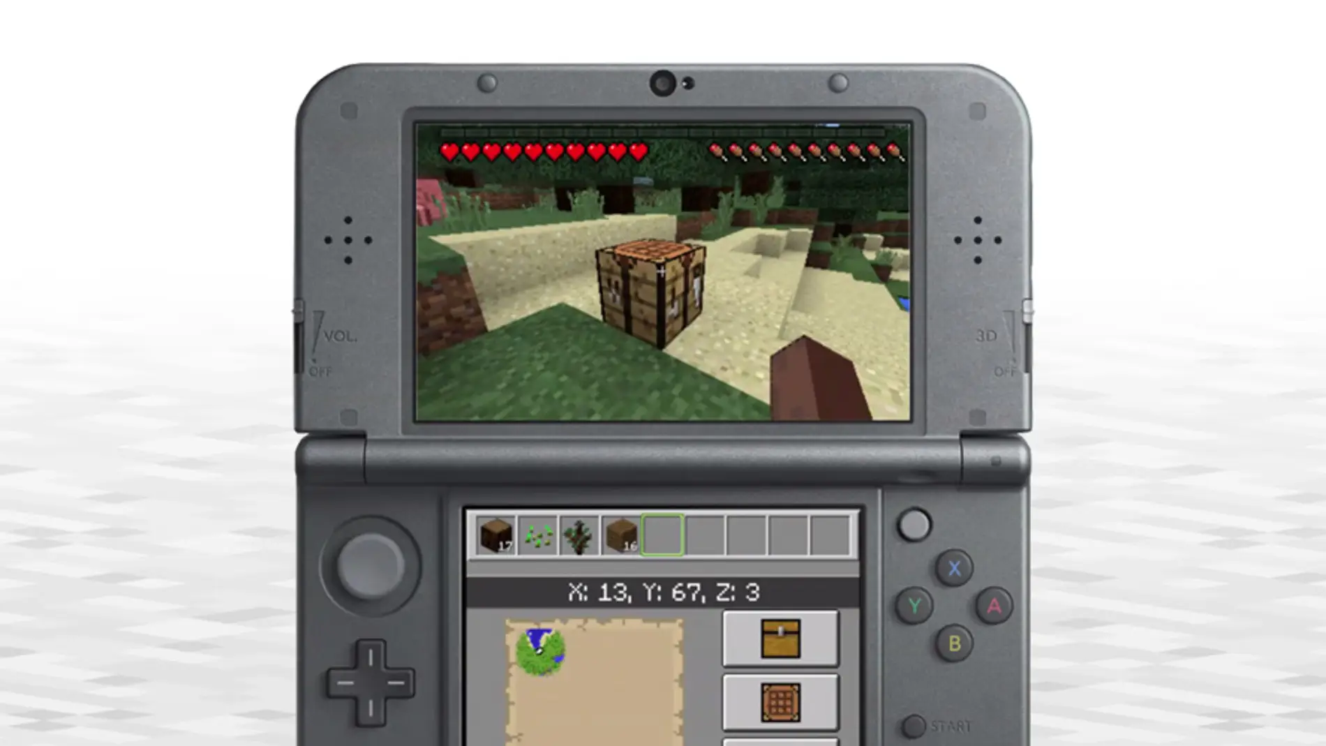 Minecraft para 3DS no con juego cruzado