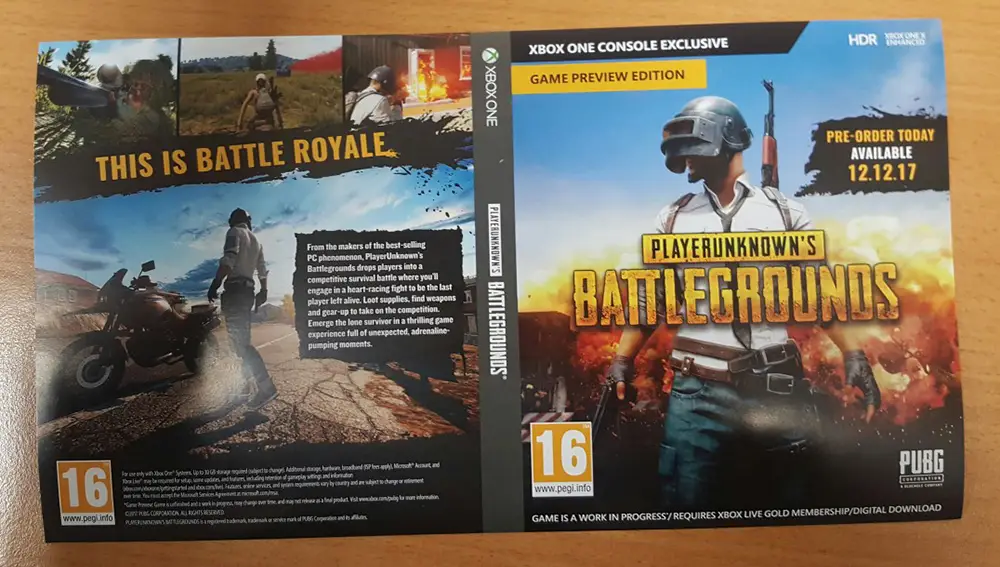 Carátula de PUBG en Xbox One