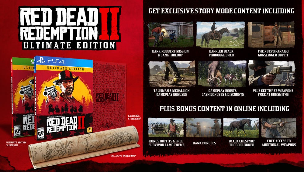 Red dead redemption 2 ultimate edition что входит