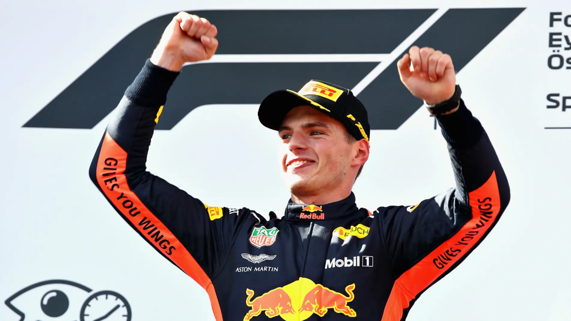 Max Verstappen celebra una victoria
