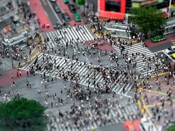 Paso diagonal de Shibuya, Japón Paso diagonal de Shibuya, Japón