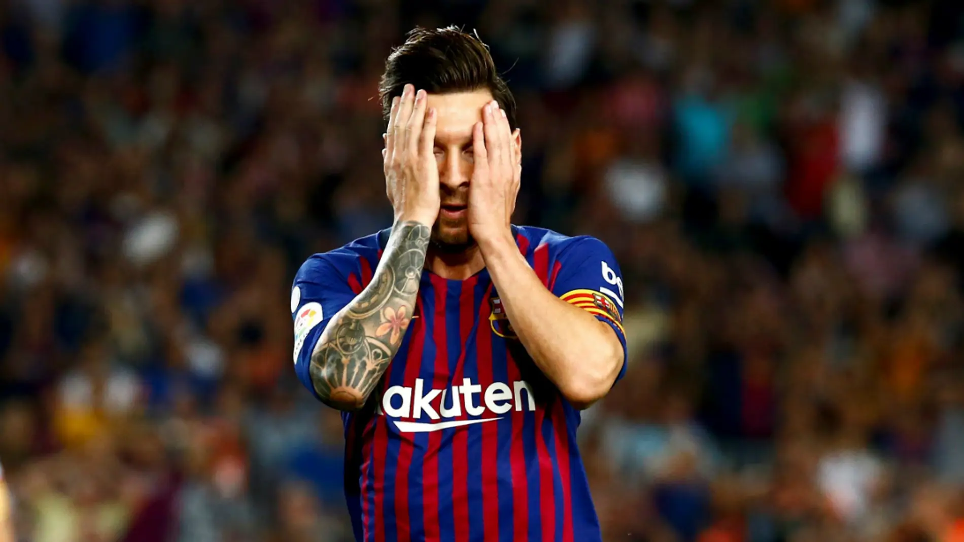 Lionel Messi se lamenta