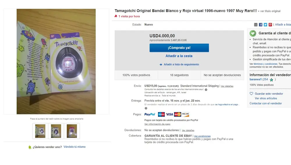 Tamagotchi en eBay