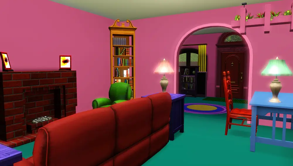 Salón de Los Simpson en Los Sims